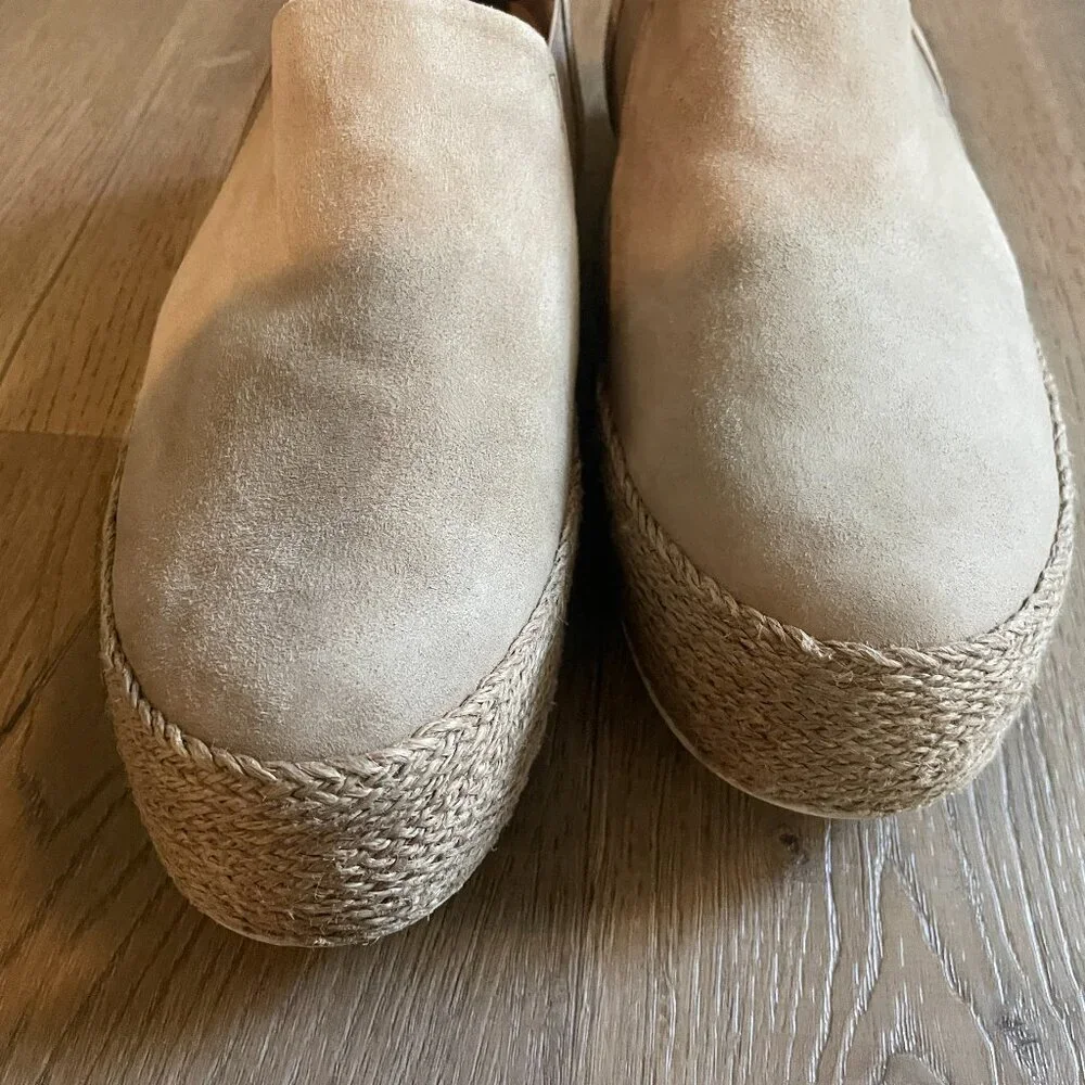 Vince Women's Wilden Suede Espadrille Tan Slip-on Sneaker Platform 9.5!